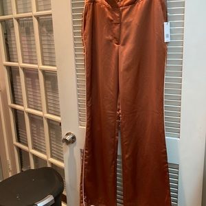 Jason Wu Burnt Orange/Copper Wide Leg Pants - Size 6